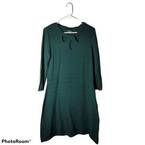 EUC - Nine West forest green sweater dress- large